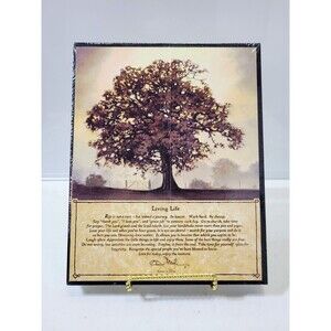 Bonnie Mohr Fall Living Life Print On Wood Wall Art 10" x 7.75" NEW